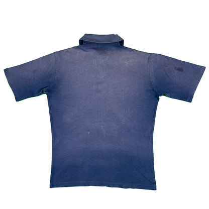 70s Sun Faded Navy Cotton Polo Shirt- S