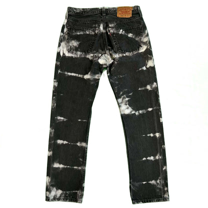 90s Bleach Dyed Black Levi's 501s- 29x28.5