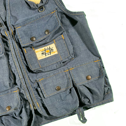 60s Denim Fly Fishing Vest- M