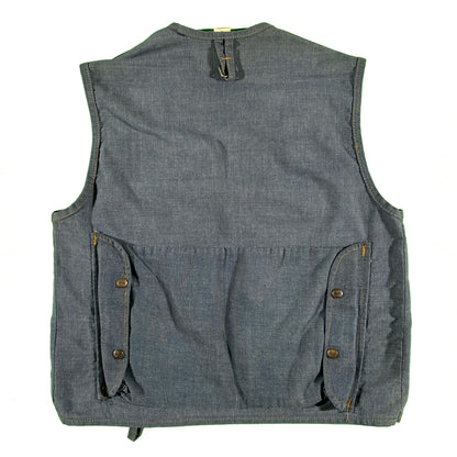 60s Denim Fly Fishing Vest- M