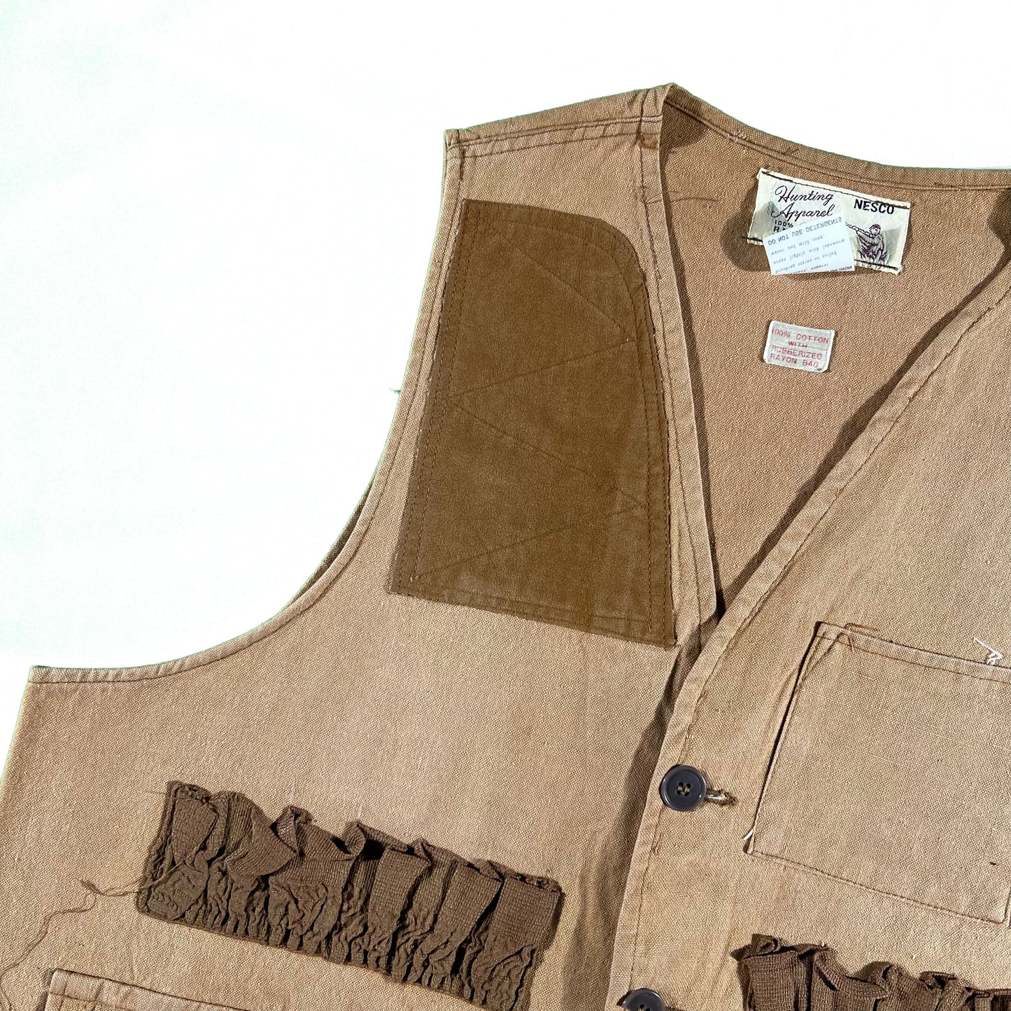 60s Boxy Canvas Shooting Vest- M