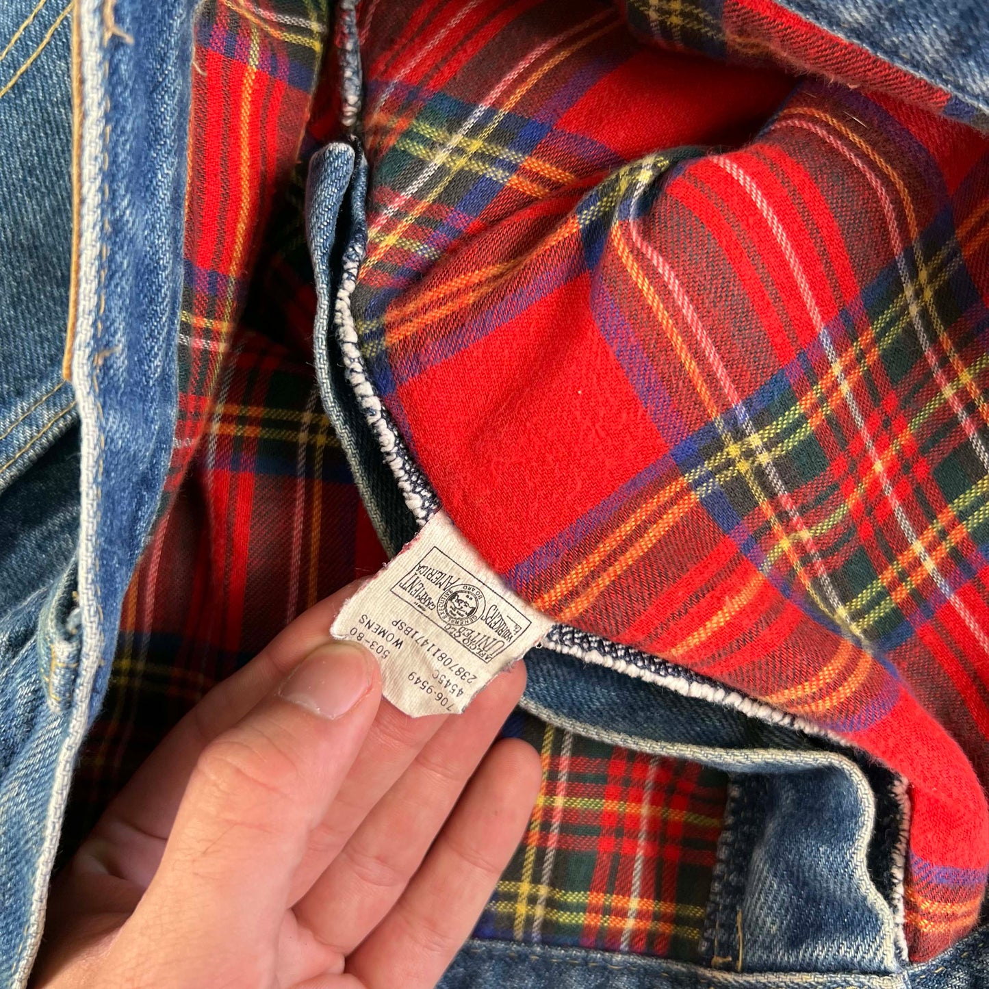 70s LL Bean Flannel Lined Denim- 30x32