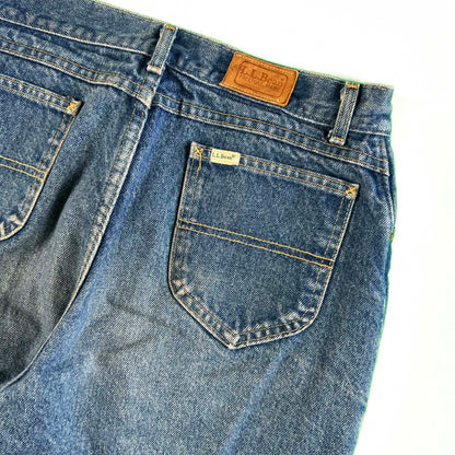 70s LL Bean Flannel Lined Denim- 30x32