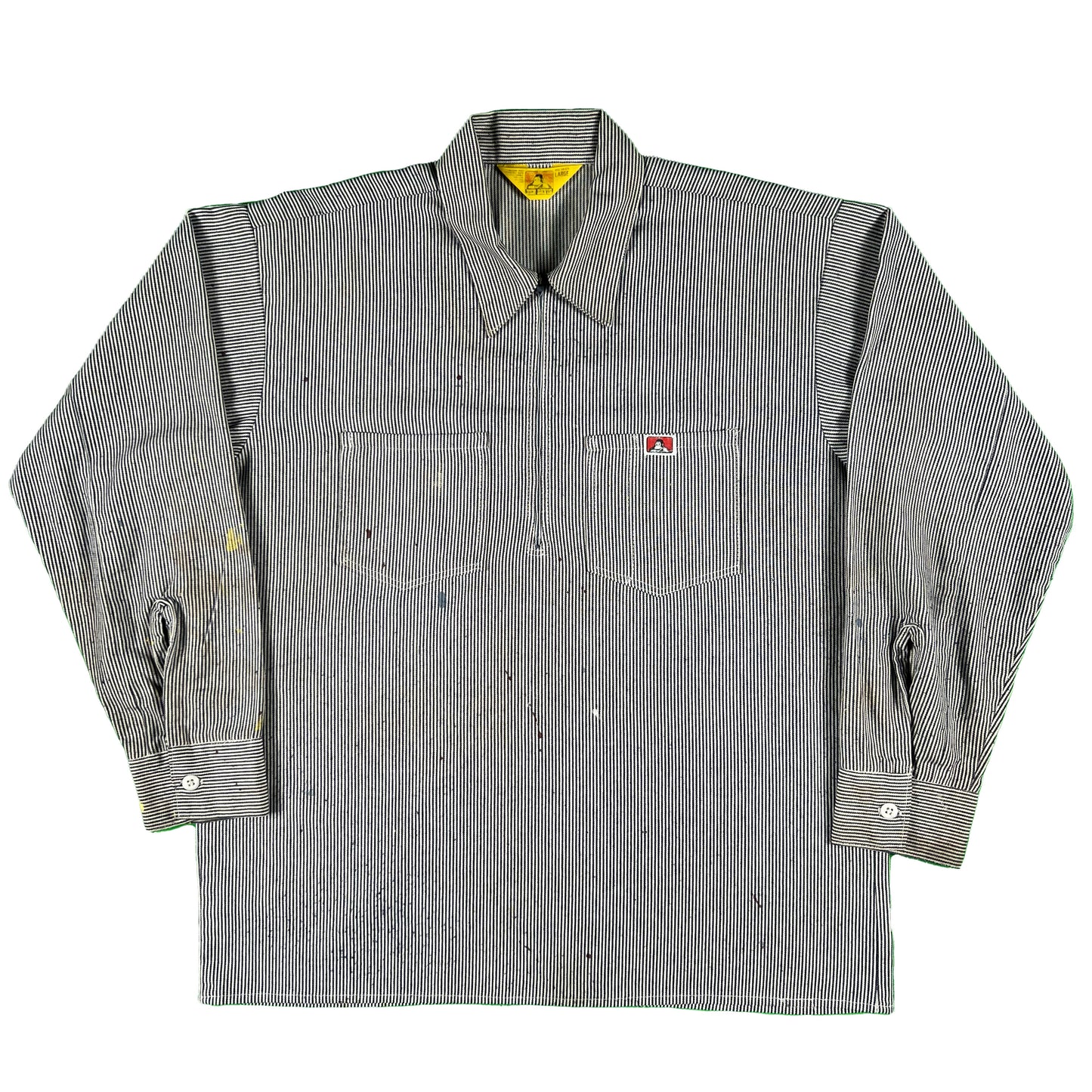 70s Ben Davis Hickory Striped Work Shirt- L