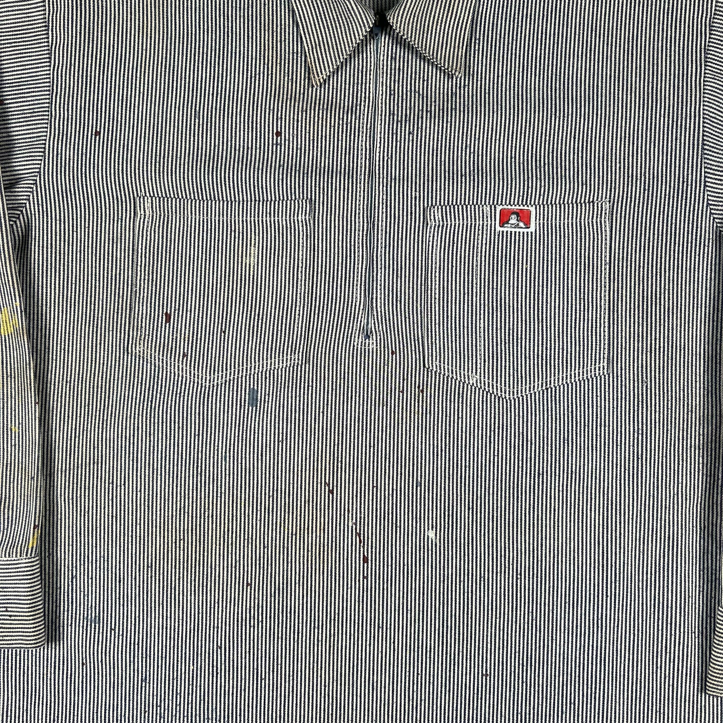70s Ben Davis Hickory Striped Work Shirt- L