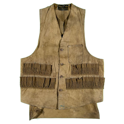 50s Distressed Canvas Hunting Vest- S