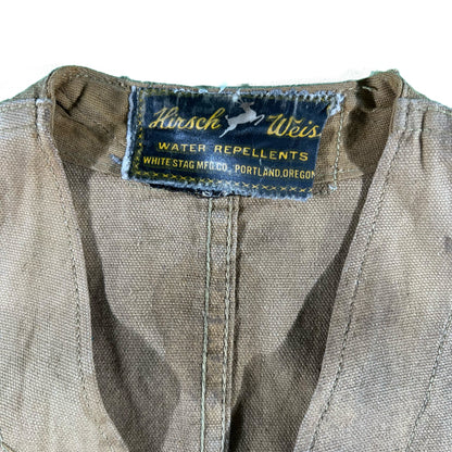 50s Distressed Canvas Hunting Vest- S