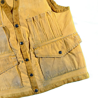 50s Mustard Canvas Hunting Vest- M