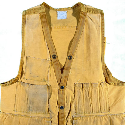 50s Mustard Canvas Hunting Vest- M