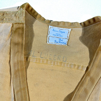 50s Mustard Canvas Hunting Vest- M