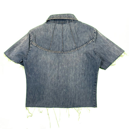 70s Cropped Wrangler Denim Shirt- S