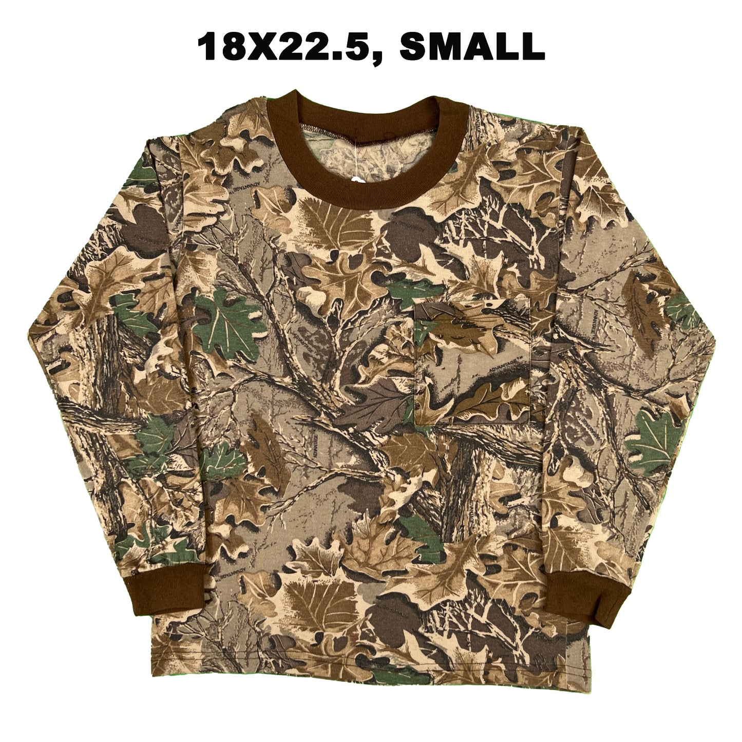 Vintage Blank Camo Long Sleeve Tee- XS,S,M,L,XL