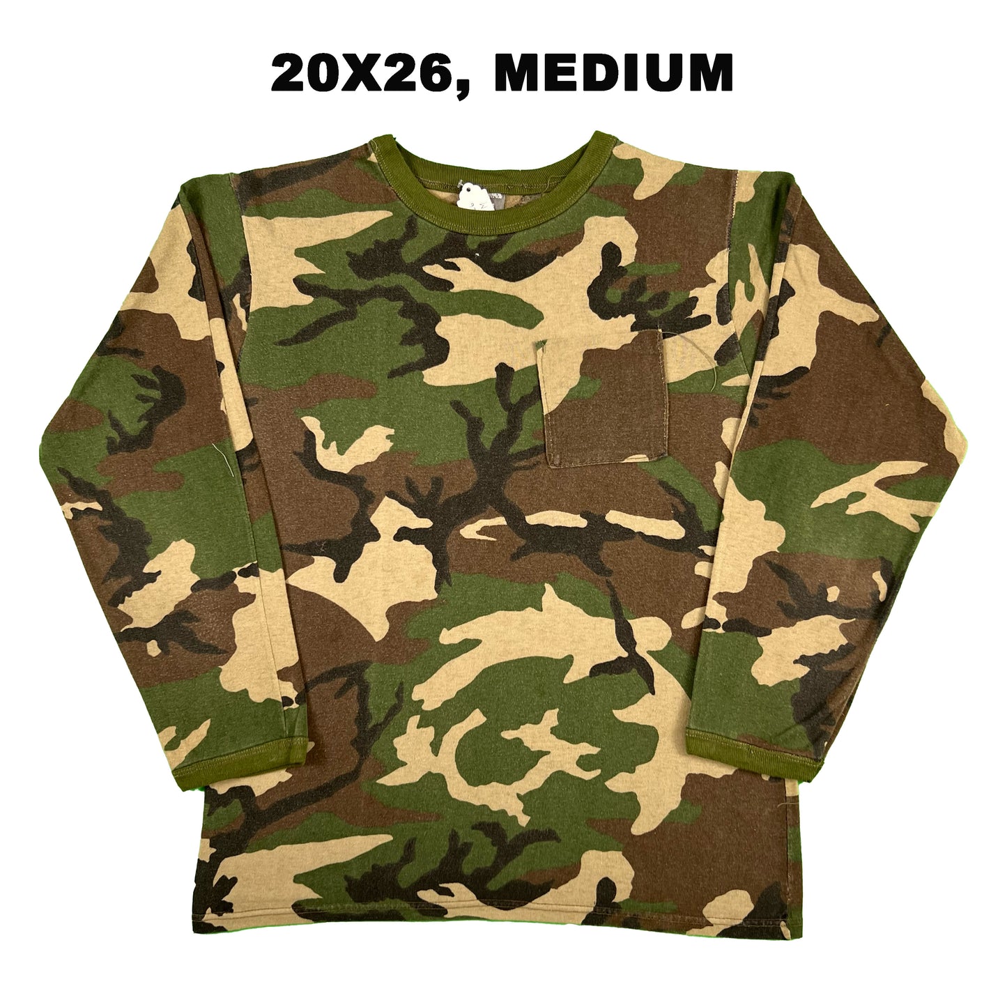 Vintage Blank Camo Long Sleeve Tee- XS,S,M,L,XL