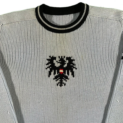 50s Austrian Coat of Arms Sweater- L