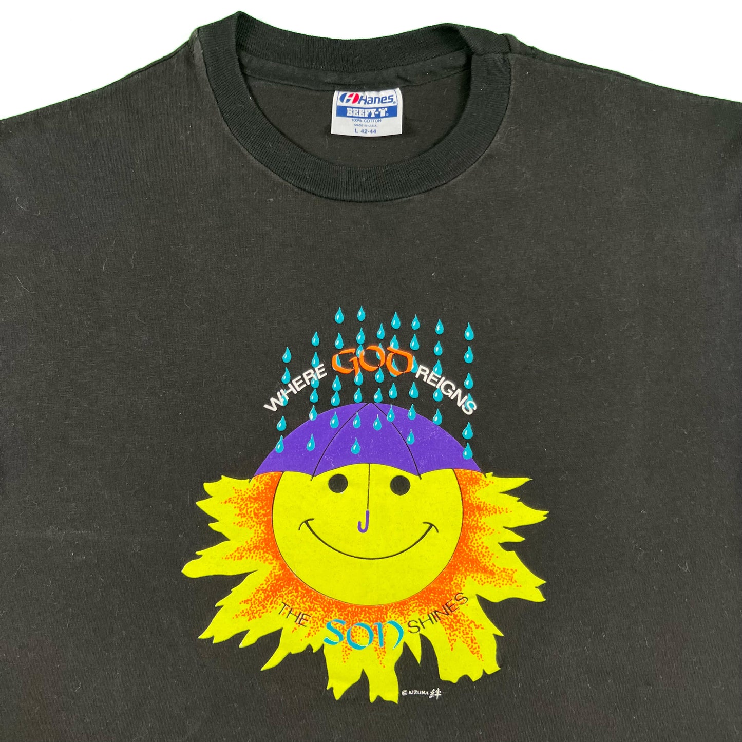 90s Smiley Sunshine God Tee- L