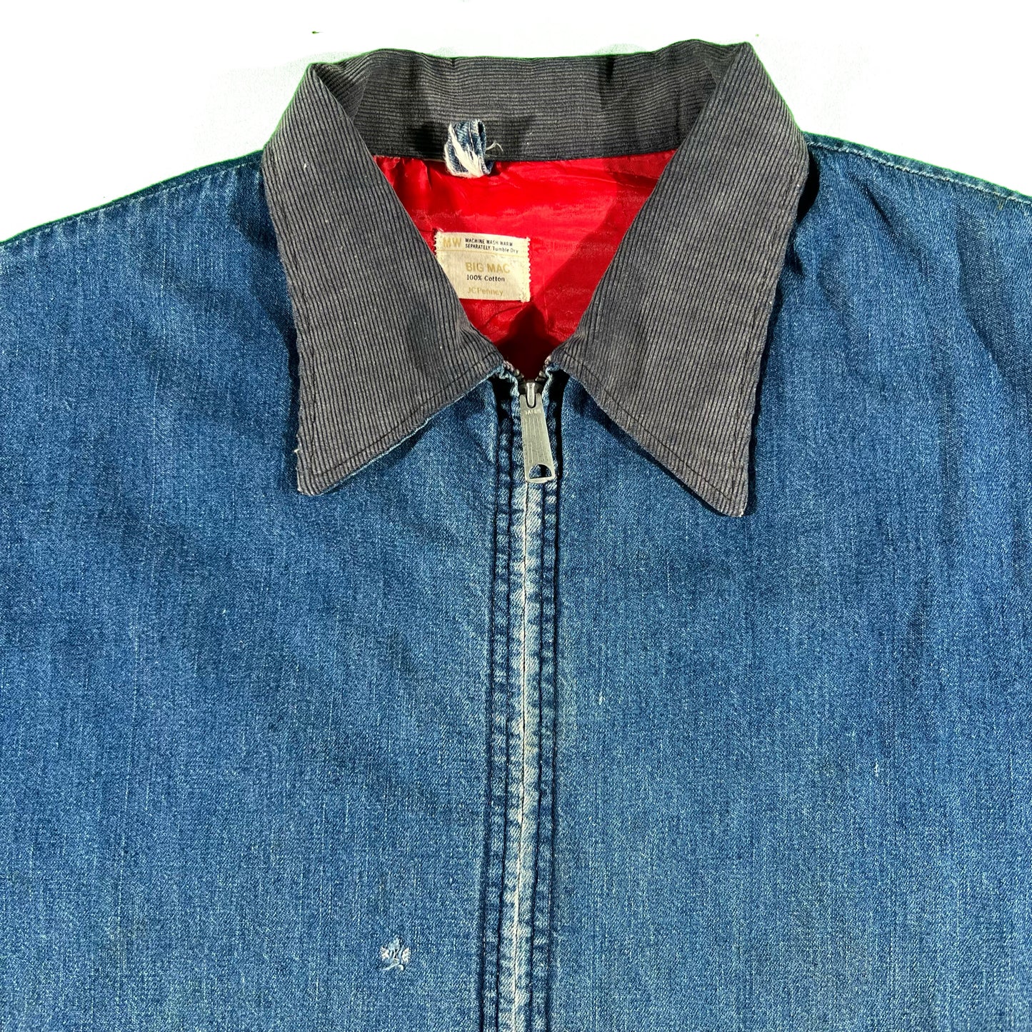 70s Big Mac Zip Up Denim Jacket- XXL