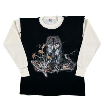 90s Big Wolf Tank & Waffle Knit Thermal- XL