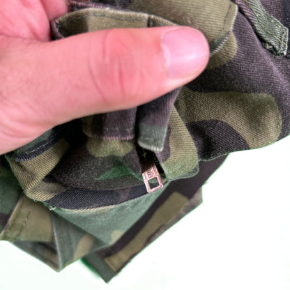 70s Chopped Camo Fatigue Shorts- 32x8.5