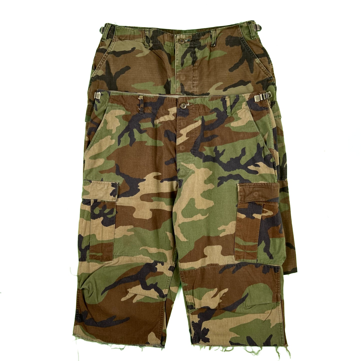 Vintage Chopped Camo Baggy Shorts- SELECT PAIR