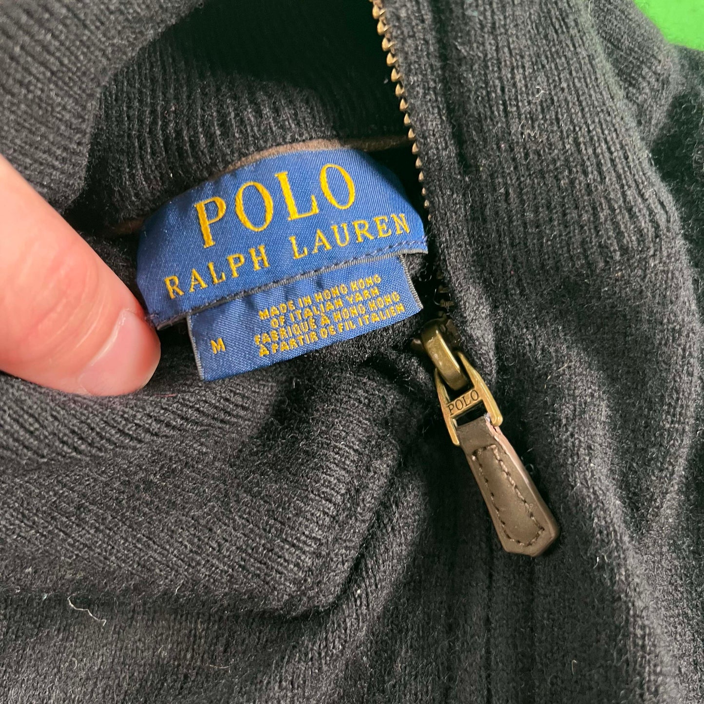 Polo Ralph Lauren Italian Yarn Knit Zip Up- M