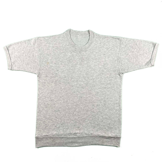 80s Heather Grey Short Sleeve Sweatshirt- XL