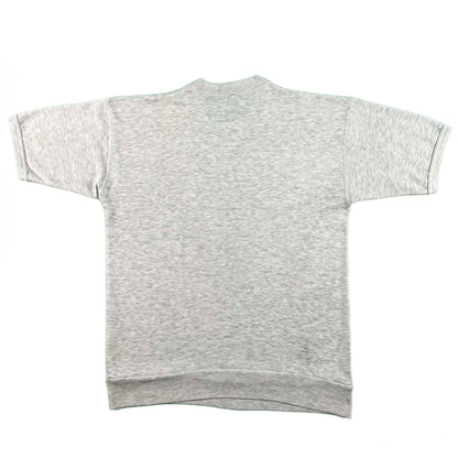 80s Heather Grey Short Sleeve Sweatshirt- XL