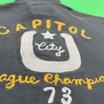 J.Crew 'Chain Stitched' Capitol Zip Up Sweatshirt- L