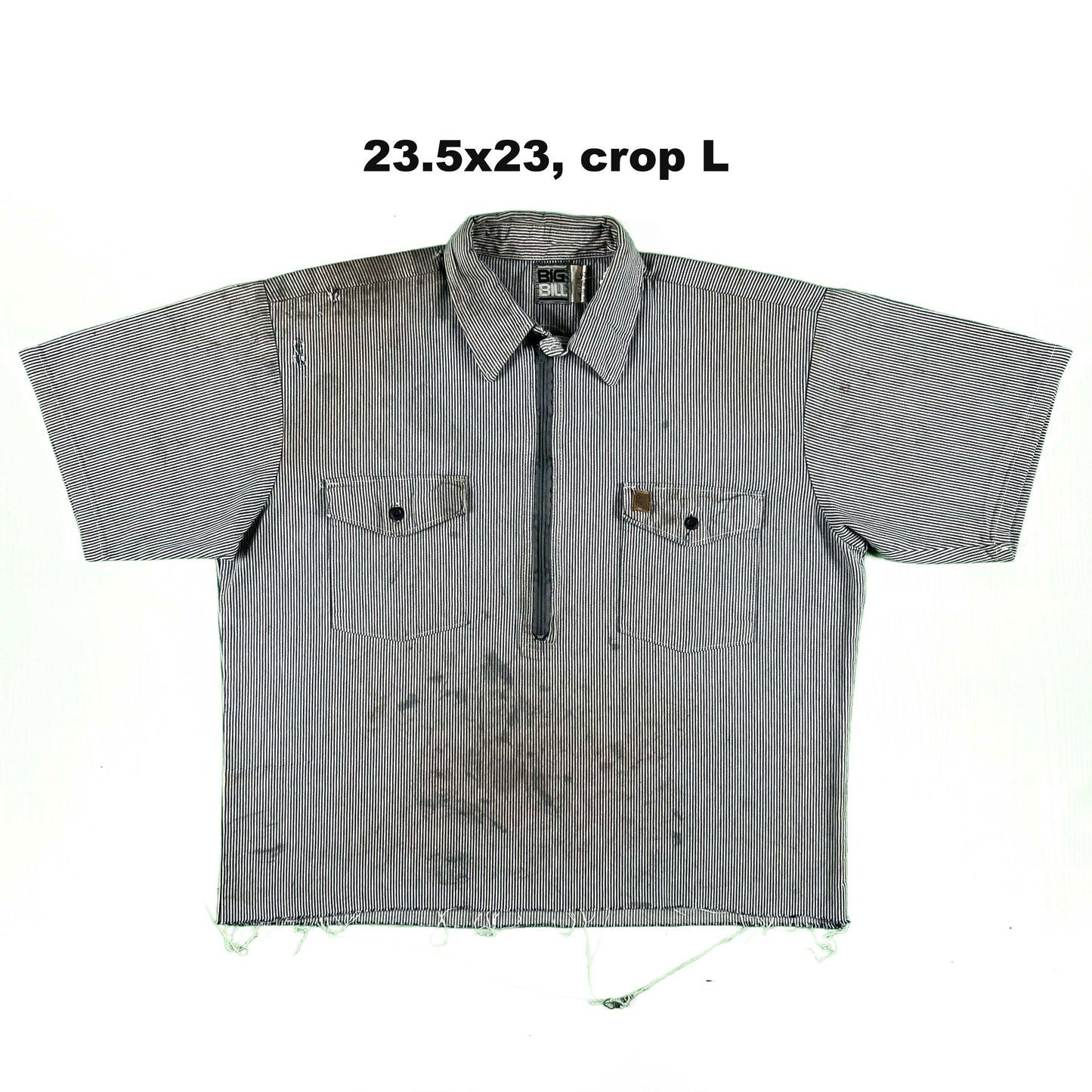 Vintage Hickory Stripe 1/2 Zip Work Shirts- SELECT SHIRT