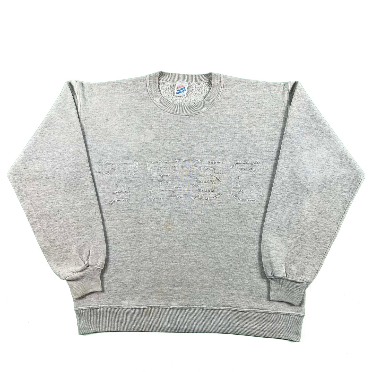 90s Grey Ghost Print Sweatshirt- XL