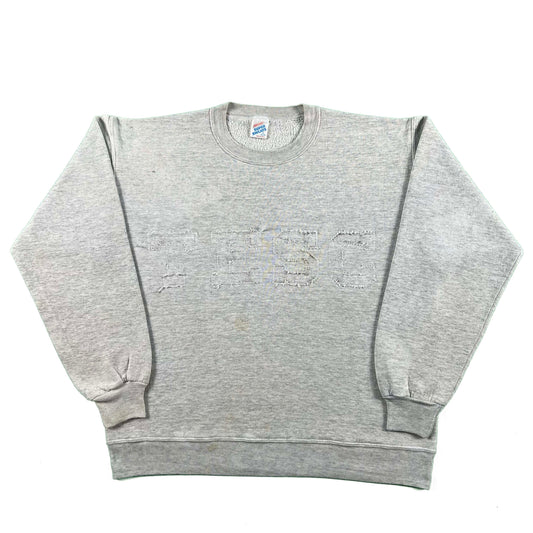 90s Grey Ghost Print Sweatshirt- XL