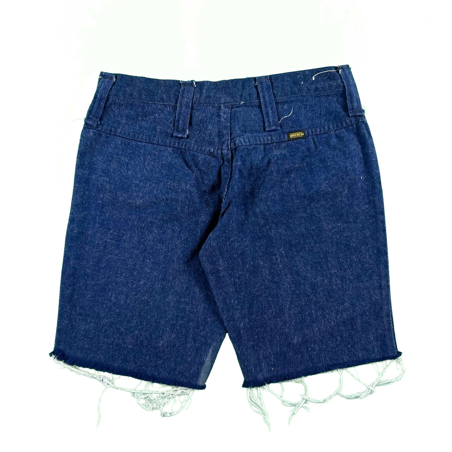 70s Maverick Cut Off Denim Bush Pants- 27x8.5