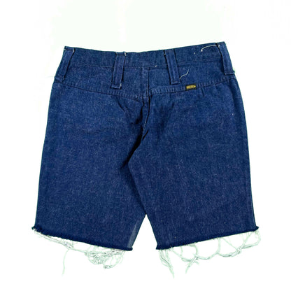 70s Maverick Cut Off Denim Bush Pants- 27x8.5