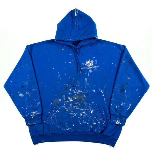 Blue Painter's Hoodie- XXL