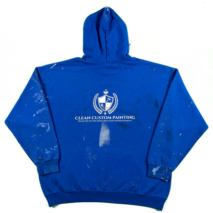 Blue Painter's Hoodie- XXL