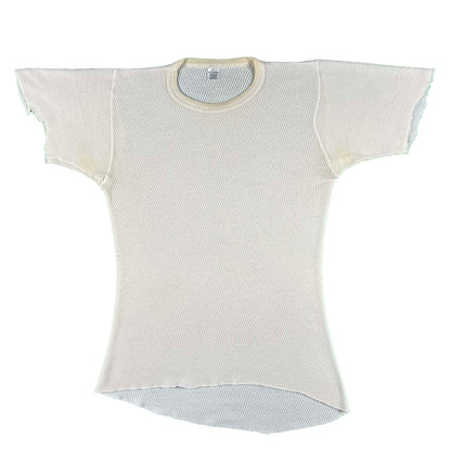90s Short Sleeve Waffle Knit Thermal- L