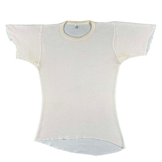 90s Short Sleeve Waffle Knit Thermal- L