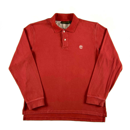 00s Timberland Velour Polo Shirt- M
