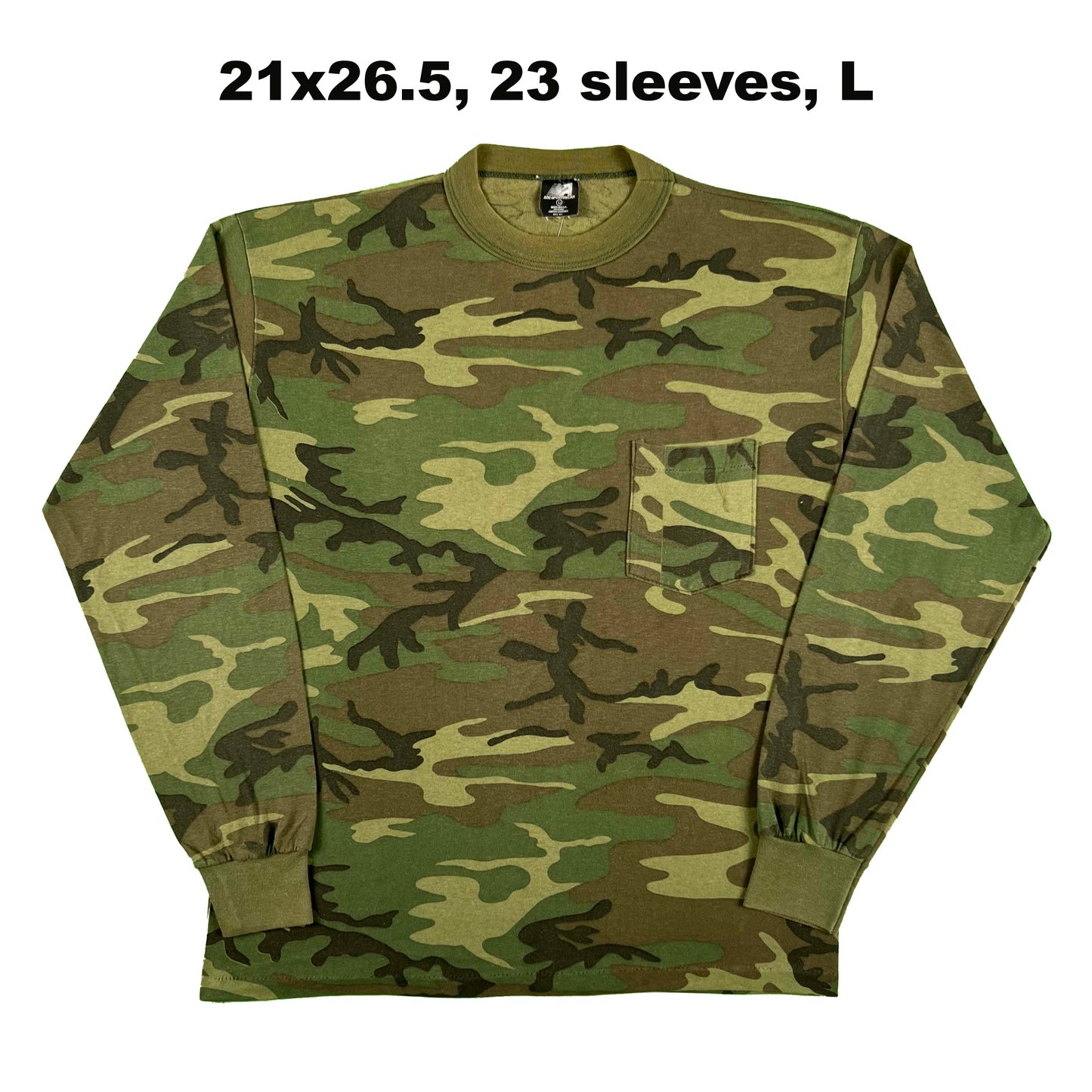 Vintage Blank Camo Long Sleeve Tee- SELECT SHIRT