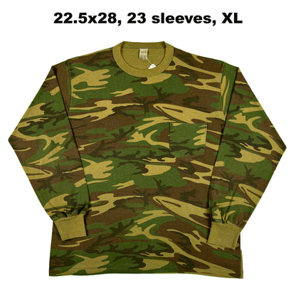 Vintage Blank Camo Long Sleeve Tee- SELECT SHIRT