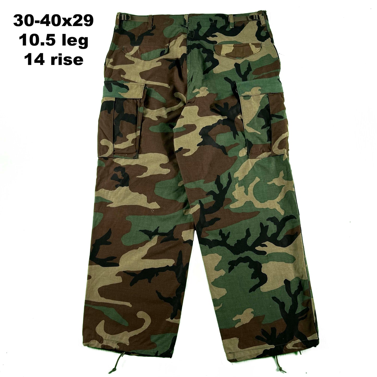 80s Baggy M-1951 Army Woodland Camo Cargos- SELECT PAIR