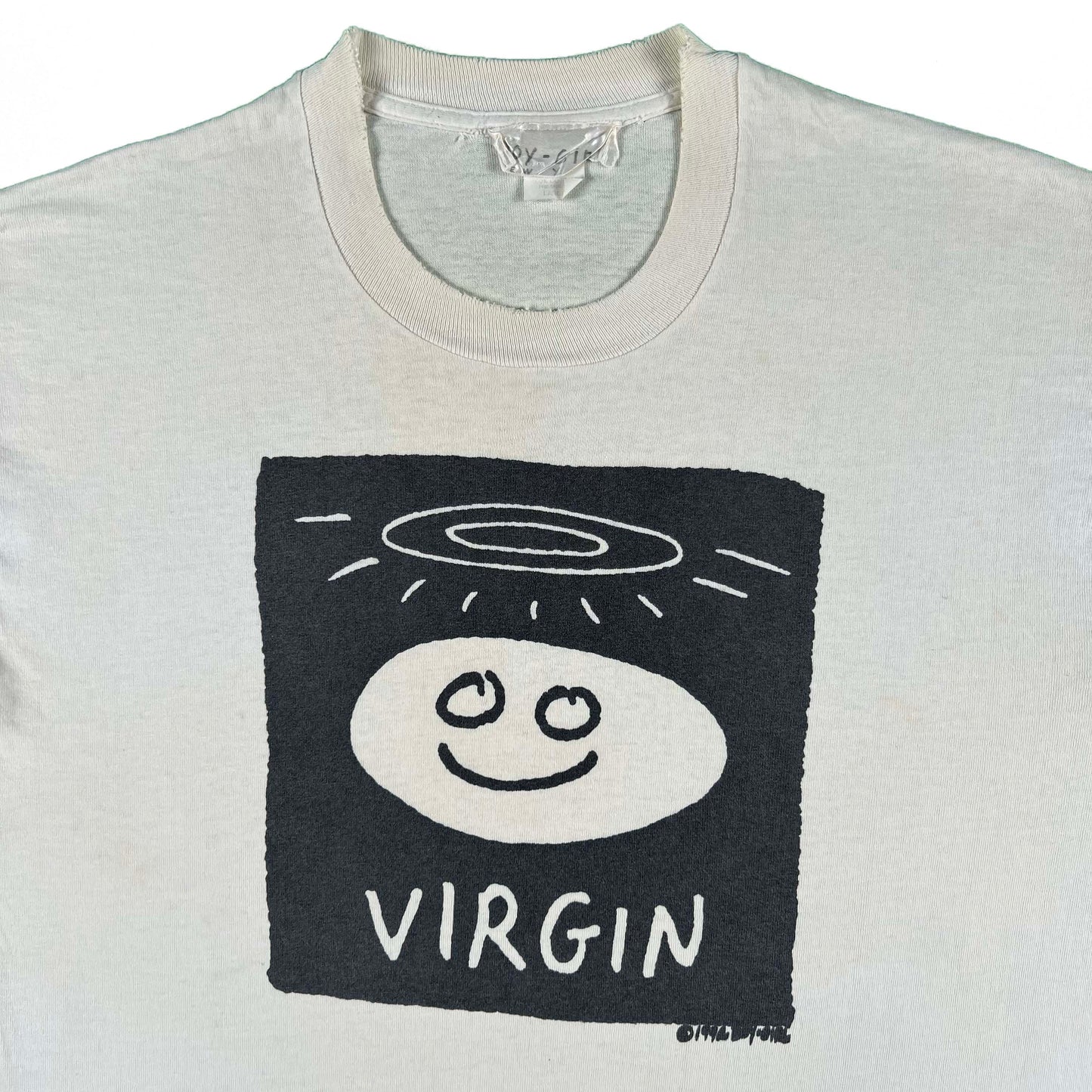 90s Smiley Virgin Tee- L