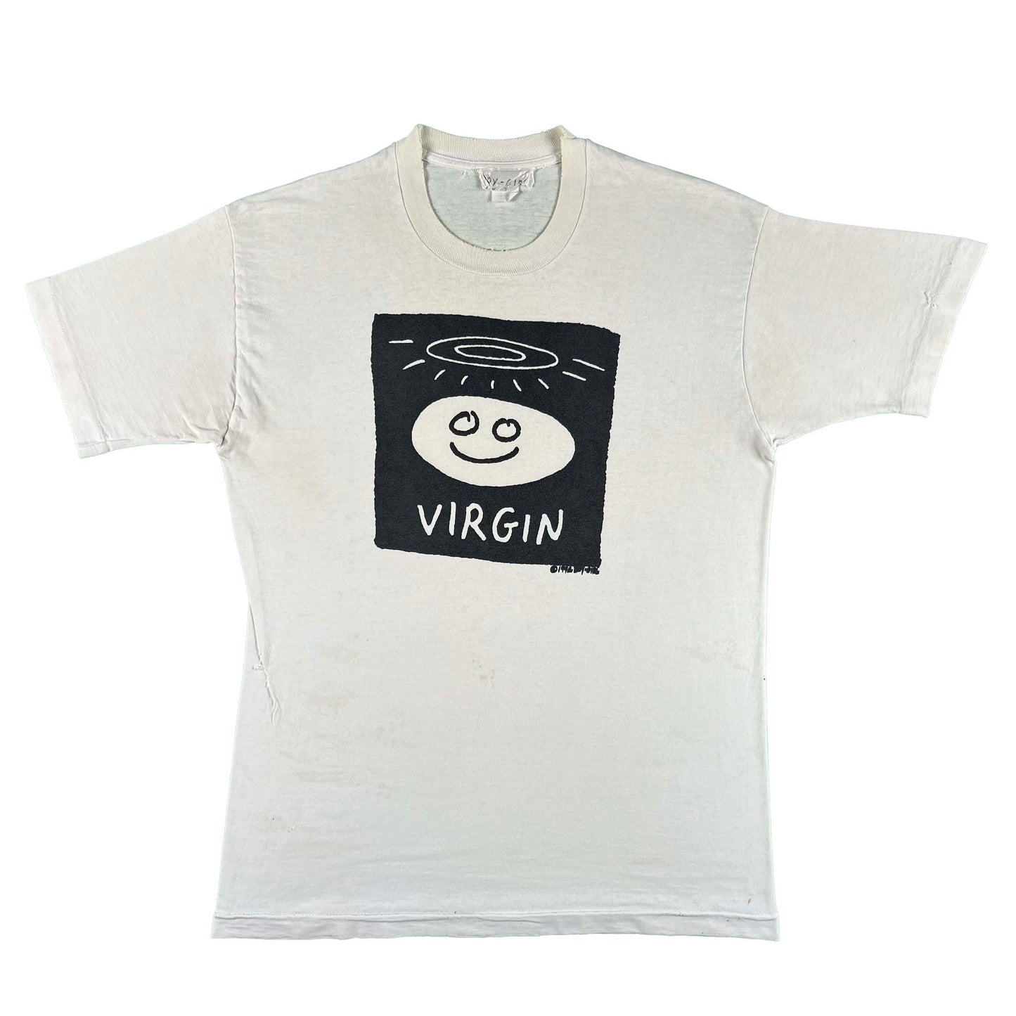 90s Smiley Virgin Tee- L