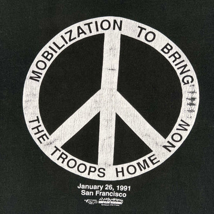 90s Bring the Troops Home Peace Sign Tee- XL
