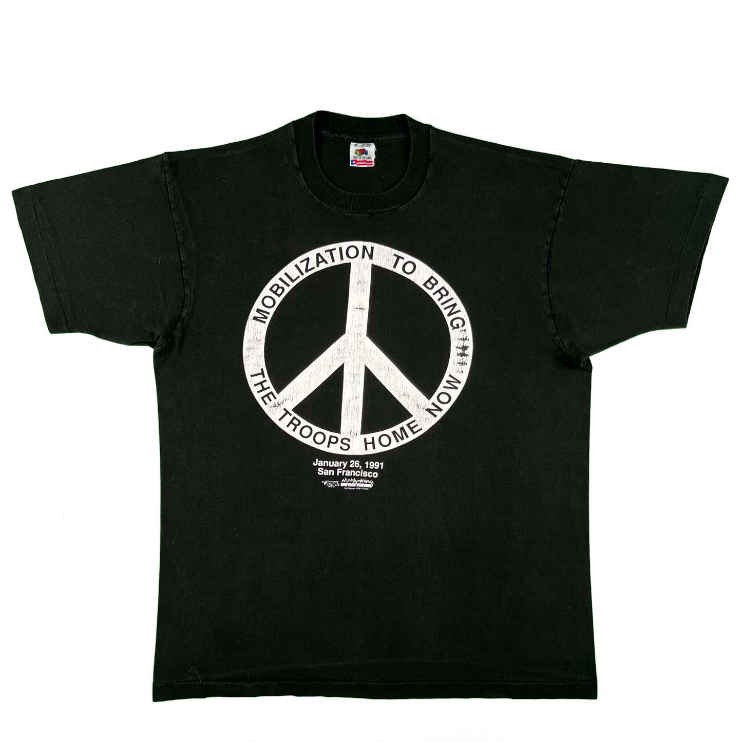 90s Bring the Troops Home Peace Sign Tee- XL