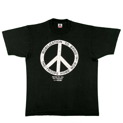 90s Bring the Troops Home Peace Sign Tee- XL