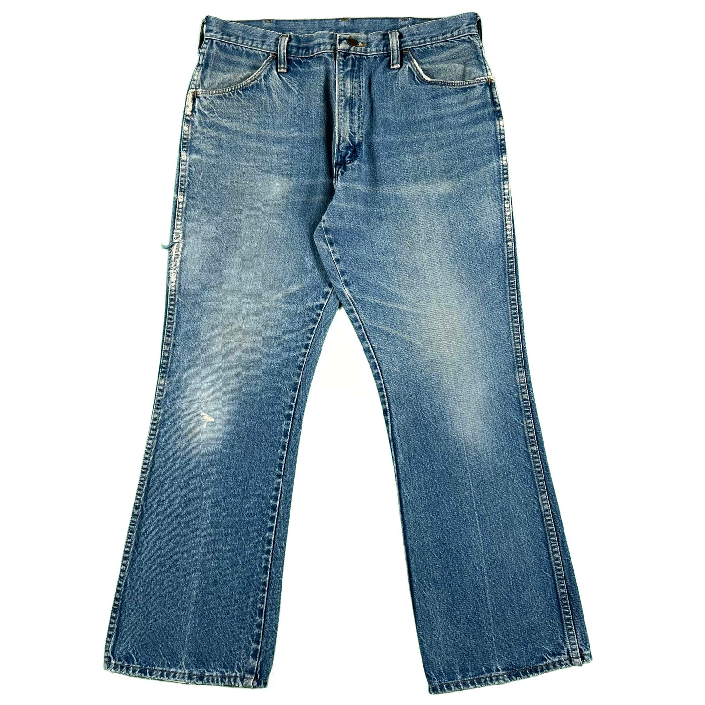 70s Beautifully Faded Flared Denim- 33x27.5