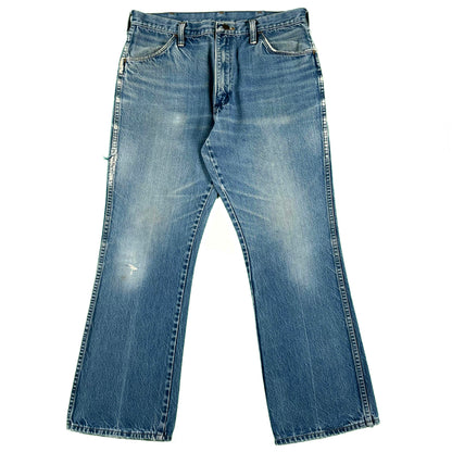 70s Beautifully Faded Flared Denim- 33x27.5