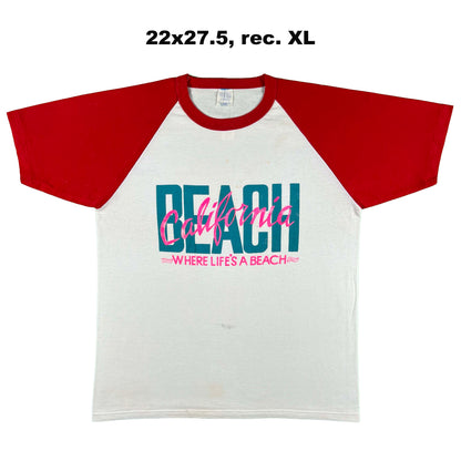80s/90s "Where Life's A Beach" California & Mexico Tees- SELECT TEE