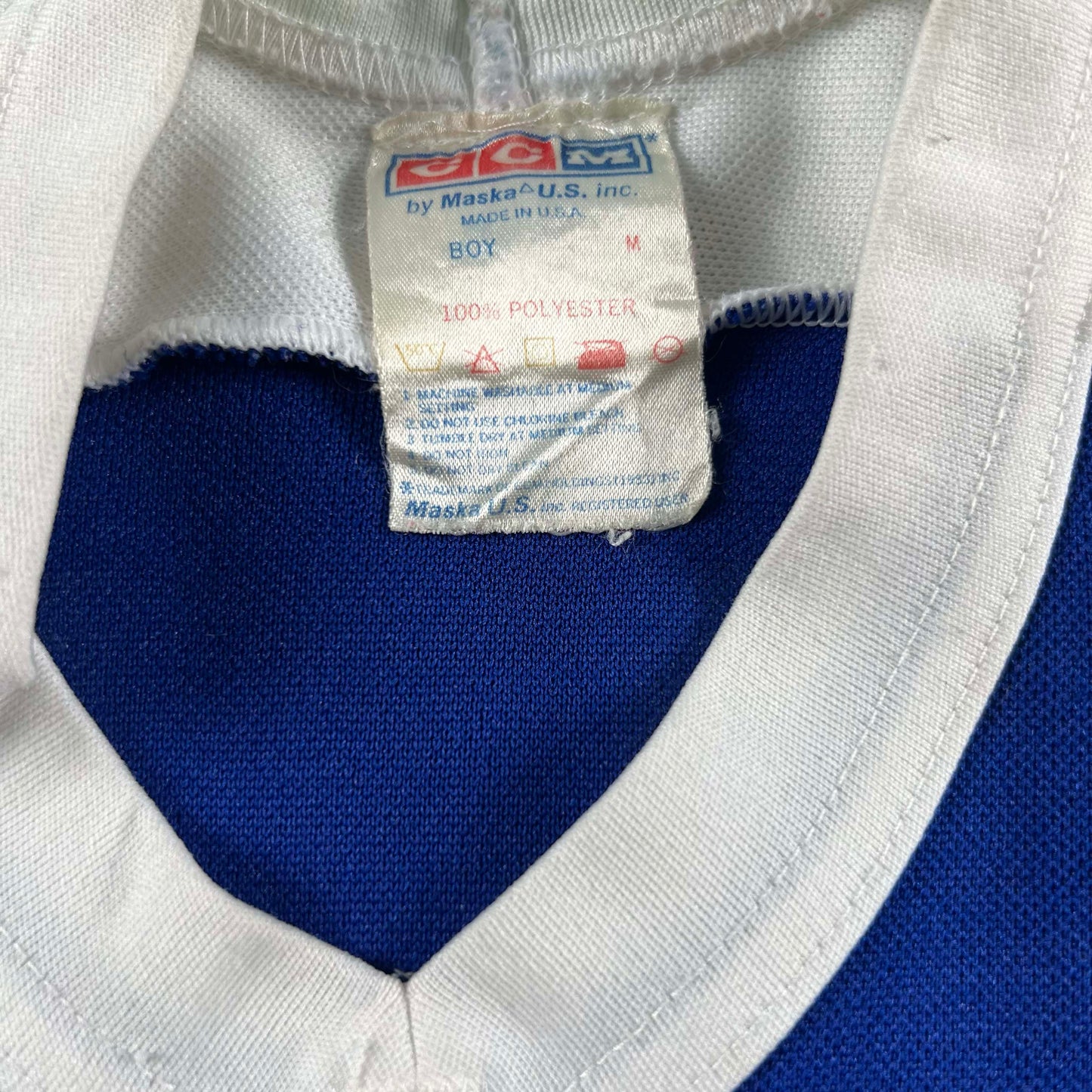 80s Patched Mustang Hockey Jersey- XS