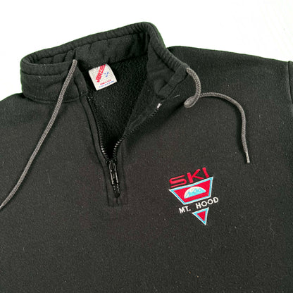 90s Ski Mt. Hood 1/4 Zip Sweatshirt- M